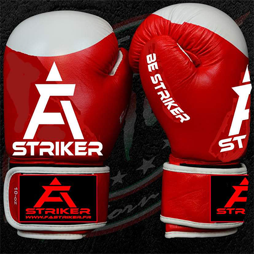 Gants PU Rouge Blanc 8 oz