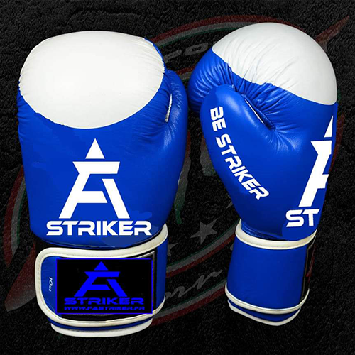 Gants PU Bleu Blanc 8 oz