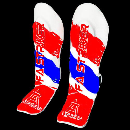 Protège Tibias Bleu, Blanc et Rouge S, M, L
